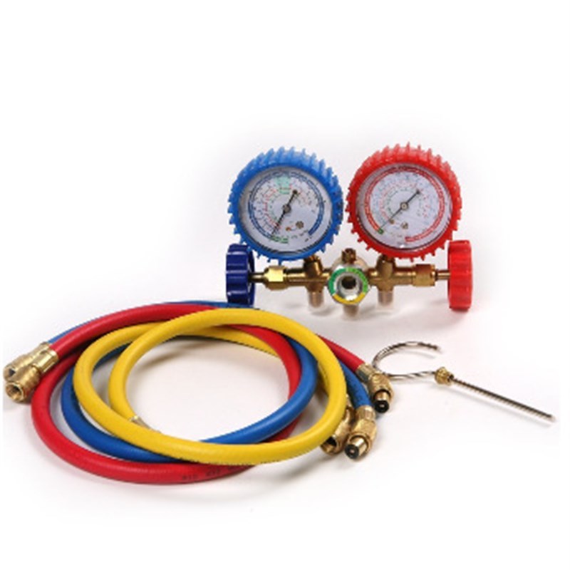 铜双表阀 冷媒表 雪种表 CT-536 有视液镜 R12 22 502套装