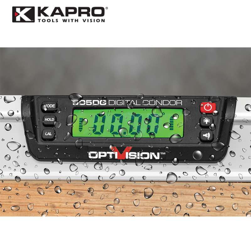 KAPRO高精度加厚铝合金数显水平尺905DG-120磁性电子角度仪平衡尺