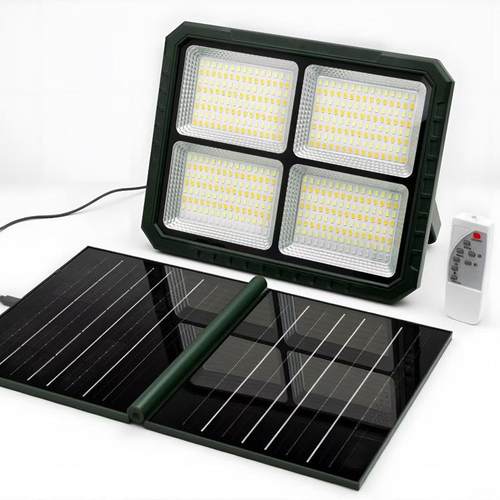 LED太阳能充电投光灯 50/100/200W便捷式手提灯户外应急照明防水