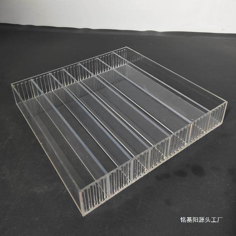 文具店展示架透明放橡皮擦收纳盒亚克力任意分隔盒手账胶布陈列架