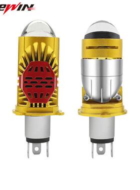 跨境H4直插式透镜汽车led大灯 h4远近一体车灯改装M01J汽车大灯