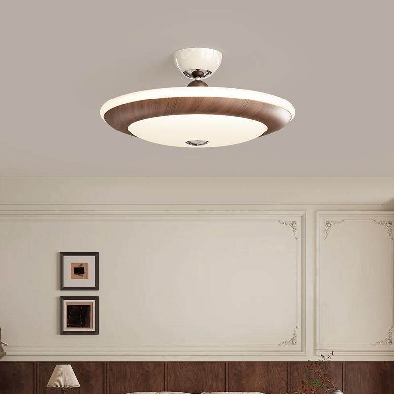 法式中古风创意飞碟护眼风扇灯2025新款奶油风胡桃木色主卧吸顶灯,农机/农具/农膜,播种栽苗器/地膜机,淘宝优惠券,粉丝福利购,淘宝优惠卷