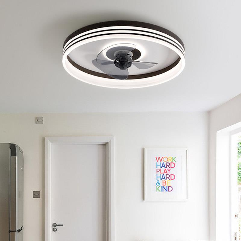 轻奢现代吸顶风扇灯2021年奢华卧室餐厅客厅隐形电扇灯吊扇灯一体