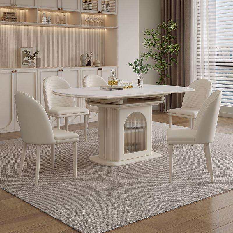 奶油风岩板电磁炉实木餐桌伸缩折叠储物现代简约方圆两用家用饭桌,农机/农具/农膜,播种栽苗器/地膜机,淘宝优惠券,粉丝福利购,淘宝优惠卷