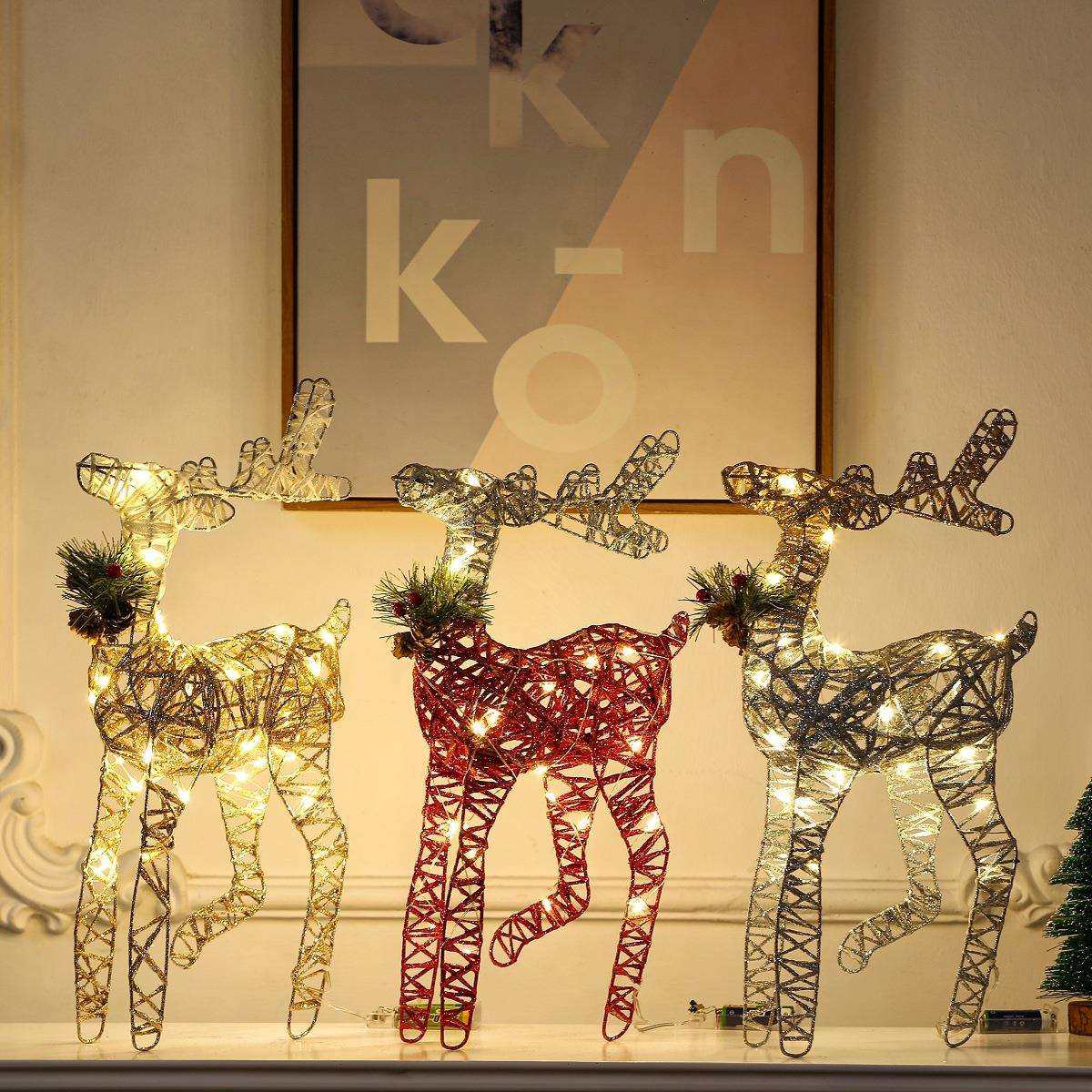 2025新款圣诞节日装饰品铁艺发光麋鹿带灯商场橱窗桌面摆件装饰品,农机/农具/农膜,播种栽苗器/地膜机,淘宝优惠券,粉丝福利购,淘宝优惠卷
