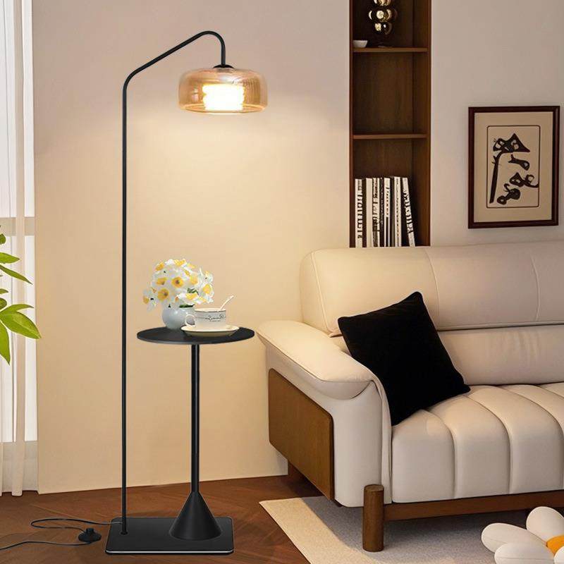 意式极简风落地灯茶几客厅沙发旁置物架一体卧室床头创意网红台灯