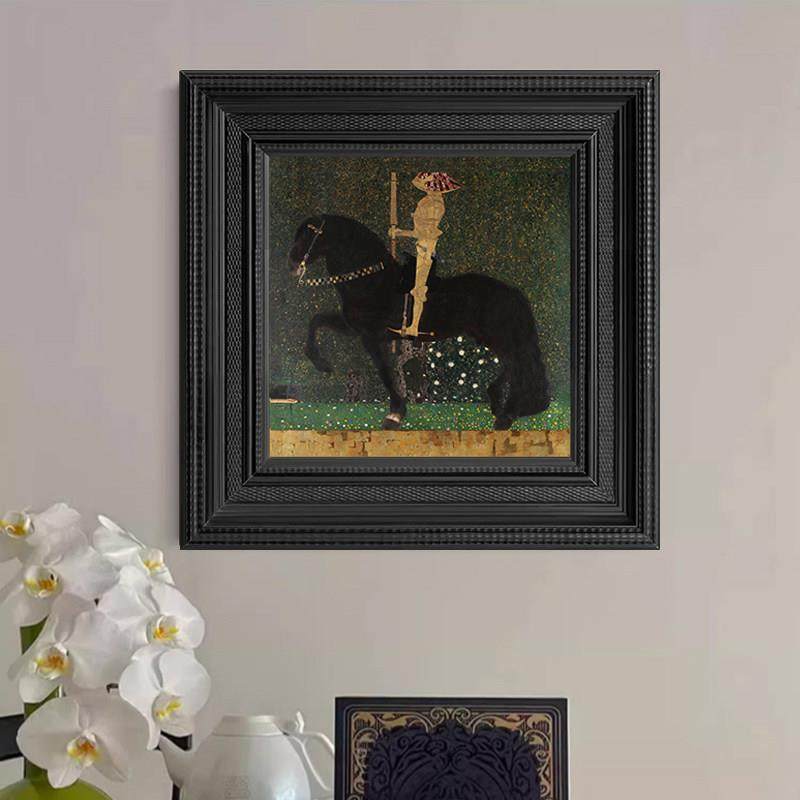 中古风入户玄关装饰画法式复古客厅背景墙小众艺术挂画黑马骑士壁,家居饰品,现代装饰画,淘宝优惠券,粉丝福利购,淘宝优惠卷