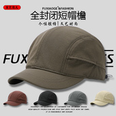 全封闭帽子工装 短檐帽日系短帽檐马术帽 港风速干后封口鸭舌帽美式