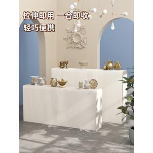 展台展示架长岛展示柜可折叠便携式展览产品展示架服装橱窗展示架