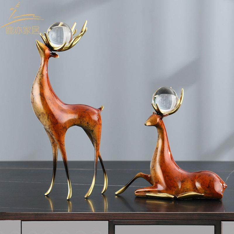 纯铜鹿现代简约客厅轻奢玄关柜摆件结婚礼物乔迁新居高档礼品,家居饰品,装饰摆件,淘宝优惠券,粉丝福利购,淘宝优惠卷