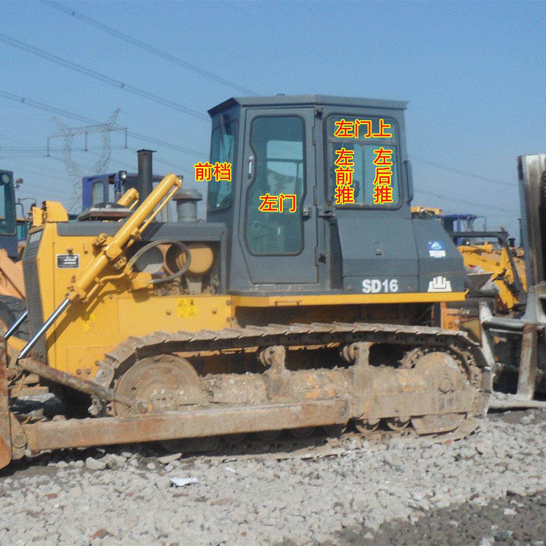 山推SD16TL SD13 23 22推土机前挡风前后阻车门推拉窗钢化玻璃