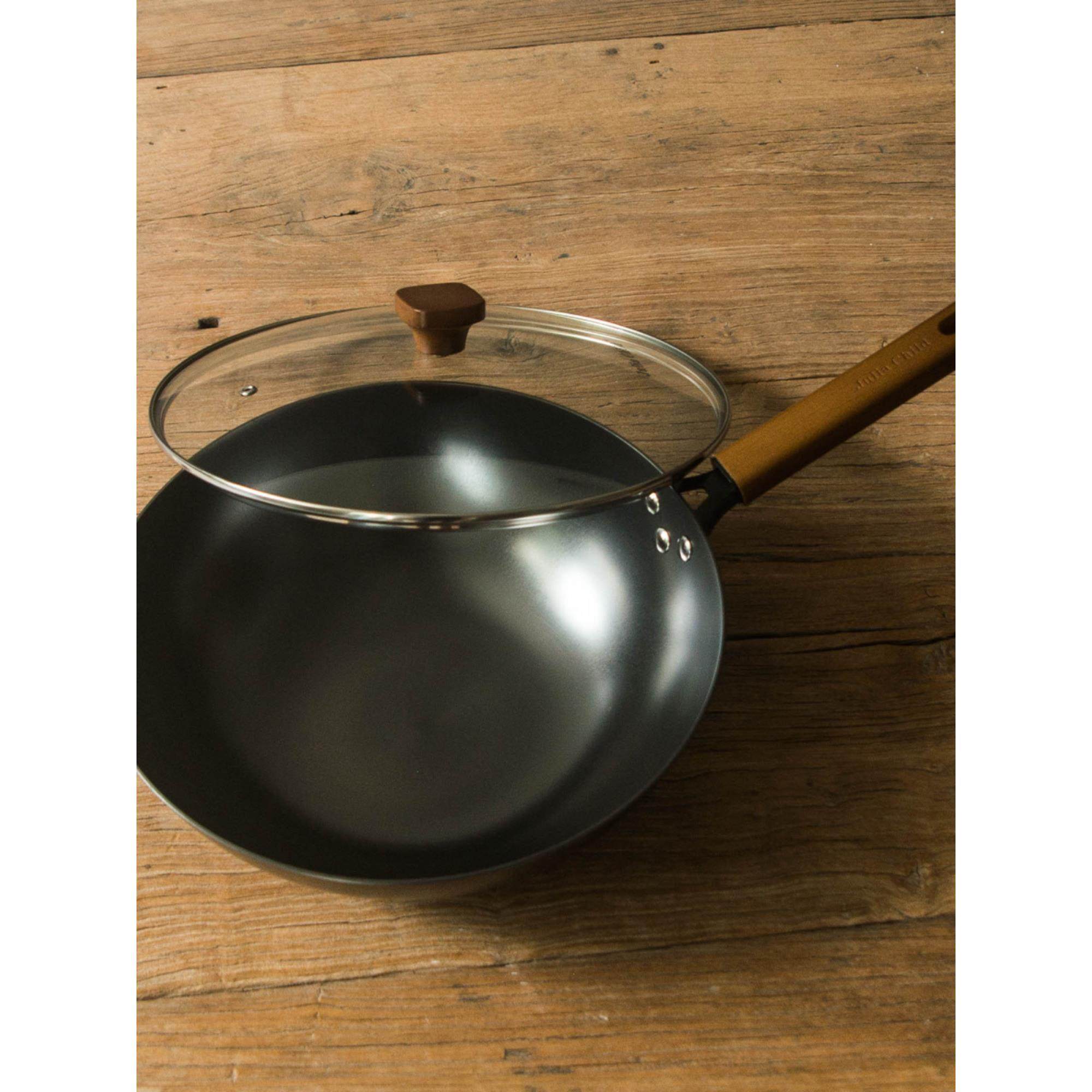 轻铸铁26/32cm厘米渗氮窒化工艺防锈无涂层平底铸铁炒锅不挑炉灶