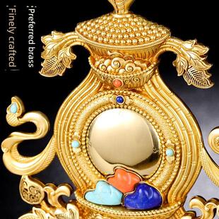 惠宝八姨五黄铜桌饰家居桌面拜密宗佛用品安全镜宝镜