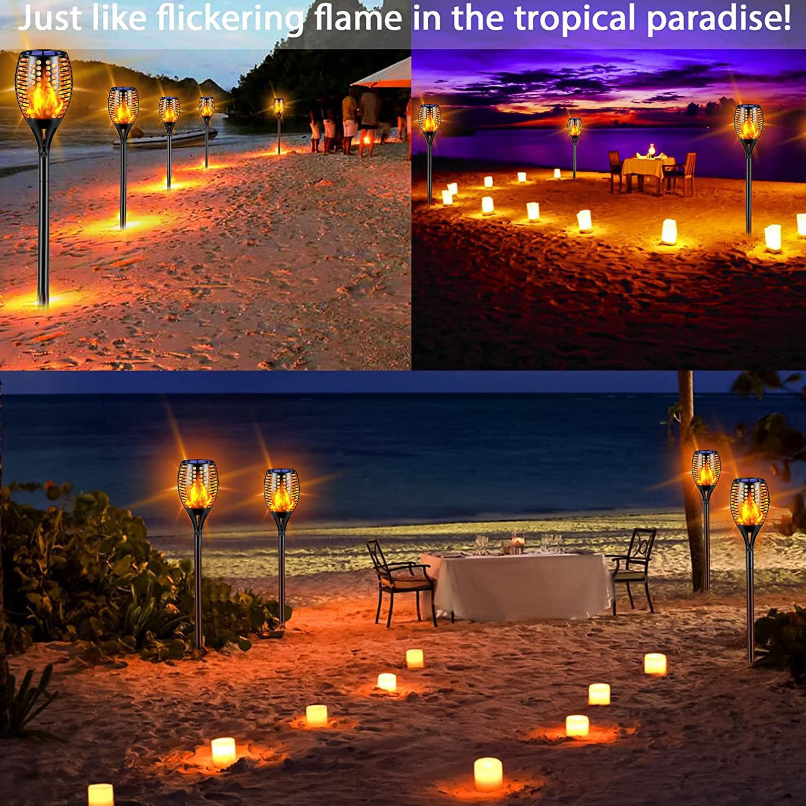 太阳能灯led户外火焰感应灯地插庭院景观壁灯太阳能花园草坪灯