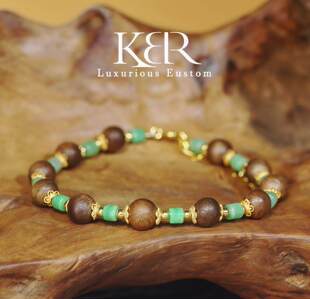 KBR0725013 天然A货翡翠沉香手串手链大气百搭款 新年珠宝节