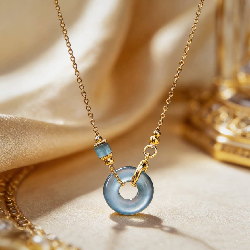 【Tia姐妹团专享】天然A货翡翠平安扣甜甜圈吊坠 KBR0902001