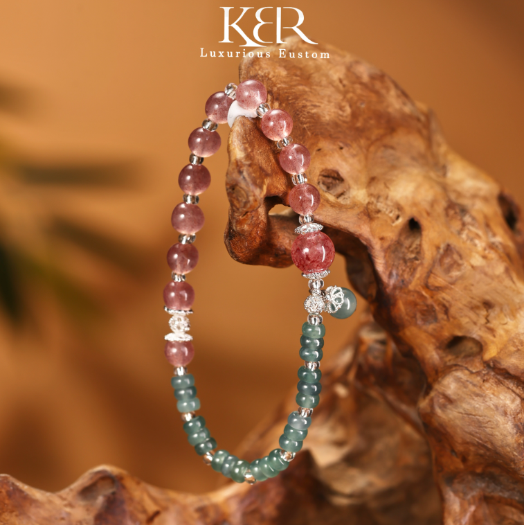 高级款半山半水天然A货冰种翡翠水晶手串时尚手链KBR50505004,珠宝/钻石/翡翠,手链/手串,淘宝优惠券,粉丝福利购,淘宝优惠卷