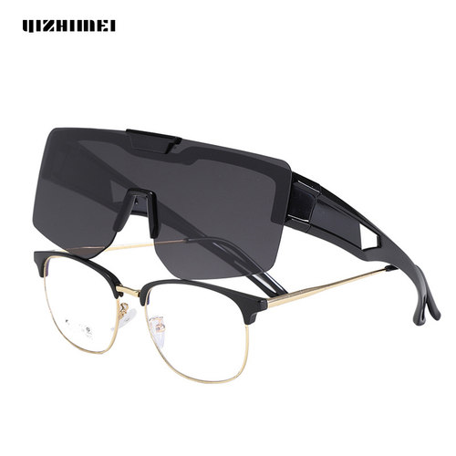 近视一体骑行眼镜可套近视镜