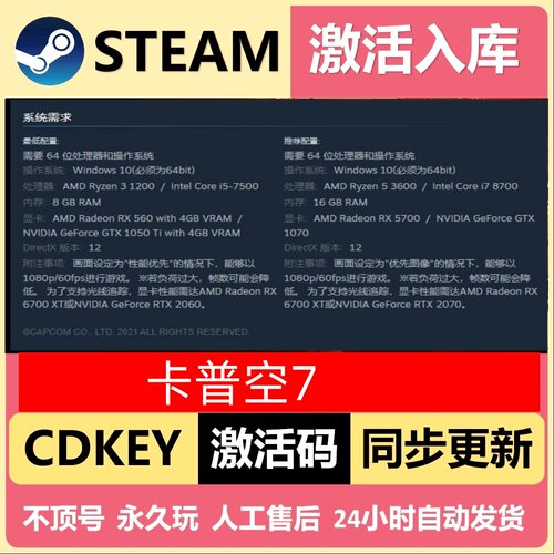卡普空7steam离线中文游戏