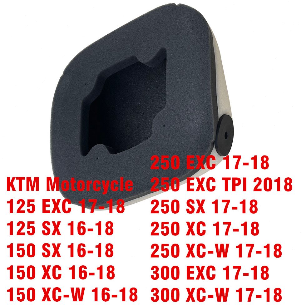 适用KM SX125 16-18 SX250 17-18 EXC125 17-20 海绵 空气滤芯