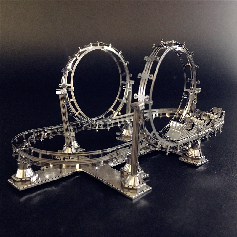 南源魔图3D立体金属拼图过山车模型dGiy手工拼装模型成人玩具礼物
