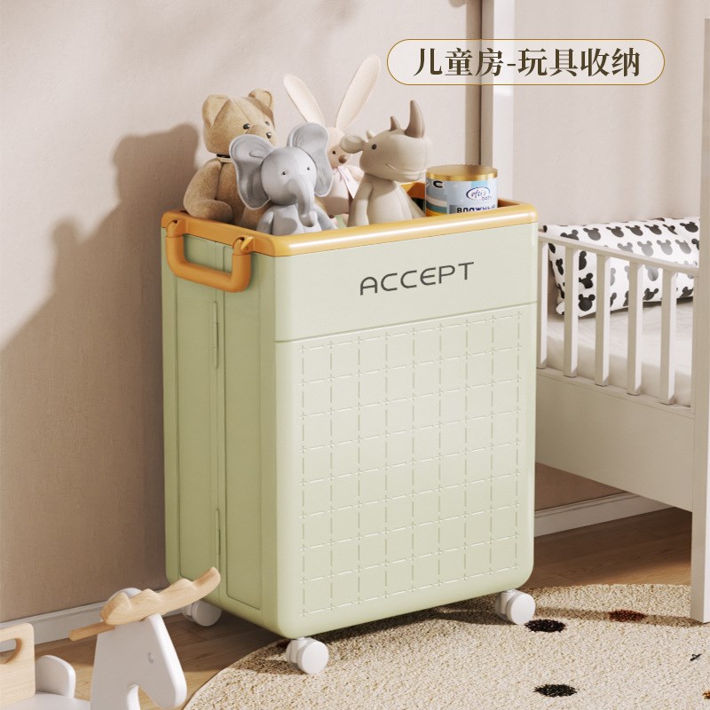 瑜伽垫收纳筐带轮家用运动工具泡沫滚轴整理收纳箱健身器材置物架