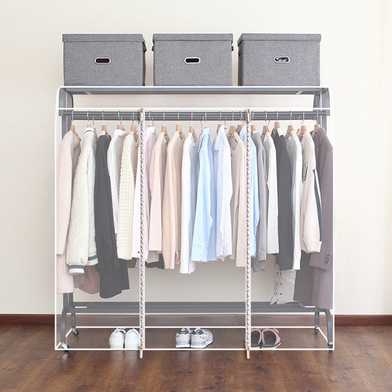 超宽双杆落地晾衣架防尘罩衣架罩透明衣服罩衣物大衣衣帽架收纳套