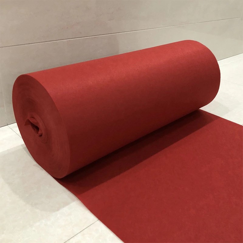 一次性地毯浅粉色玫红酒红地毯结婚展览舞台活动红地毯制定可开票