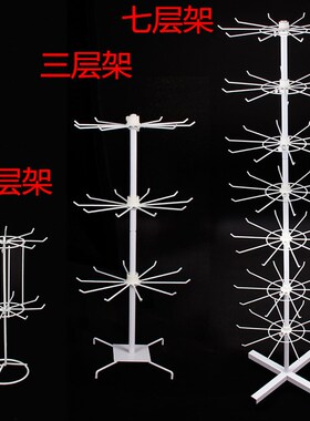 袜子展示架围巾帽子手套口罩夜市摆摊移动架子Q挂架滑轮旋转落地