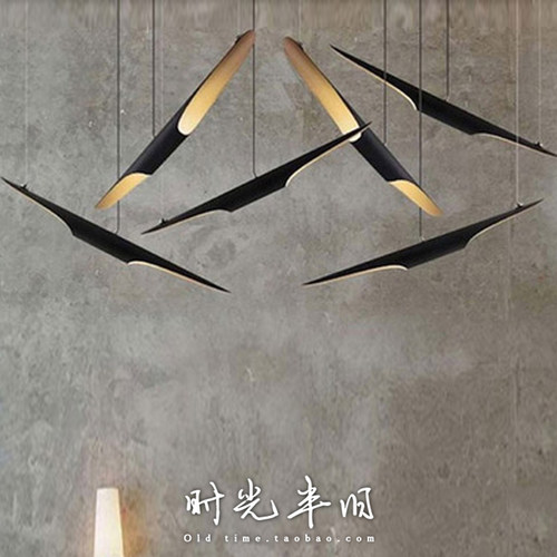 北欧吊灯 简约后现代艺术铝筒复古美式工业吊灯 创意个性餐厅吊灯
