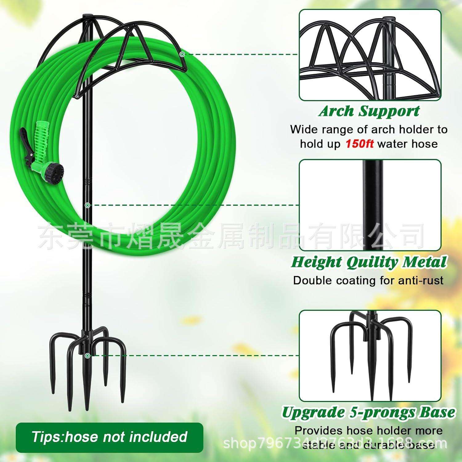 花园软管支架草坪庭院花园水管存储架园林五金工具挂钩花园工具