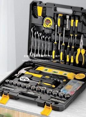 108P工具套装家用五金手动工具组合汽车维修套筒两用扳手组工具箱