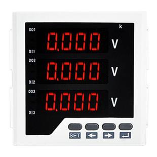 伊莱科ELE AC450V三相数显交流电压表数字电表96x96 3AV33