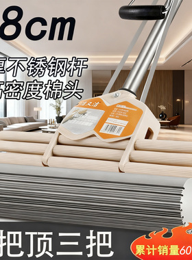 洁又洁海绵拖把2026新款家用一拖净干湿两用吸水免手洗胶棉头拖布