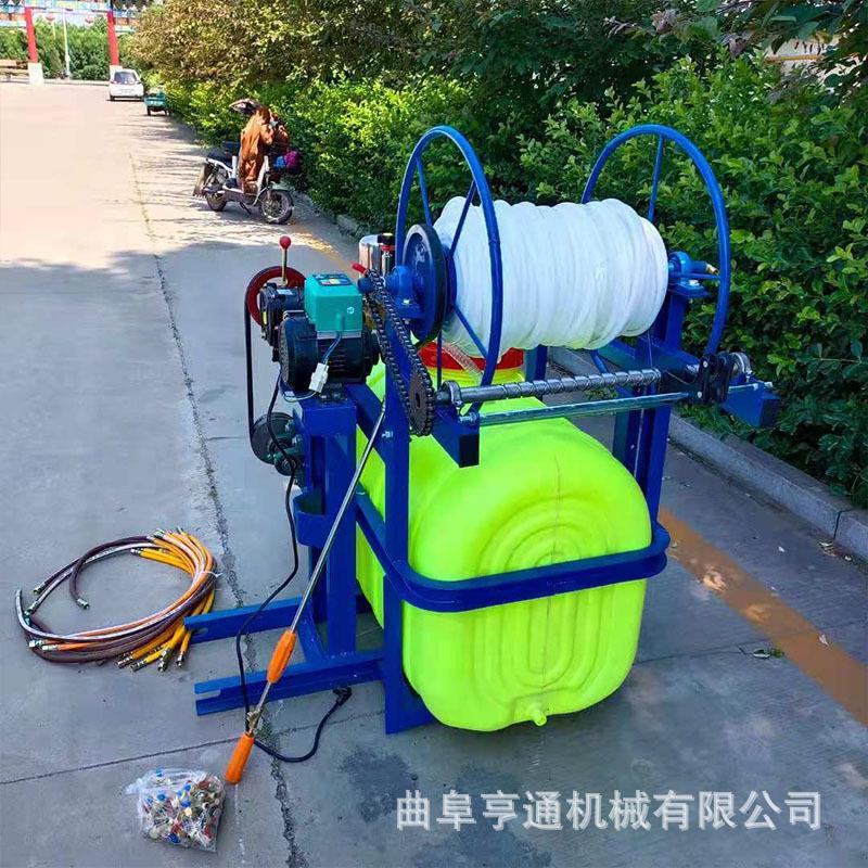 单四背负式600斤药桶打药机 四轮打药轴传动000斤折叠喷1杆轮农用