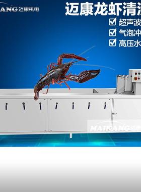 康超声波小龙清ULW洗 厂家迈气机泡喷虾淋洗虾机