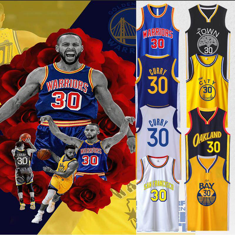 库里球衣30号curry三分王2974复古城市版儿童球服套装队服定制