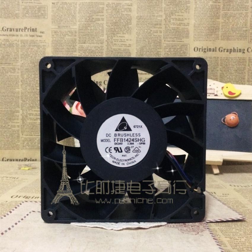 台达14CM 24V 2.30A FFB1424SHG 高品质 4线PWM温控 暴力散热风扇