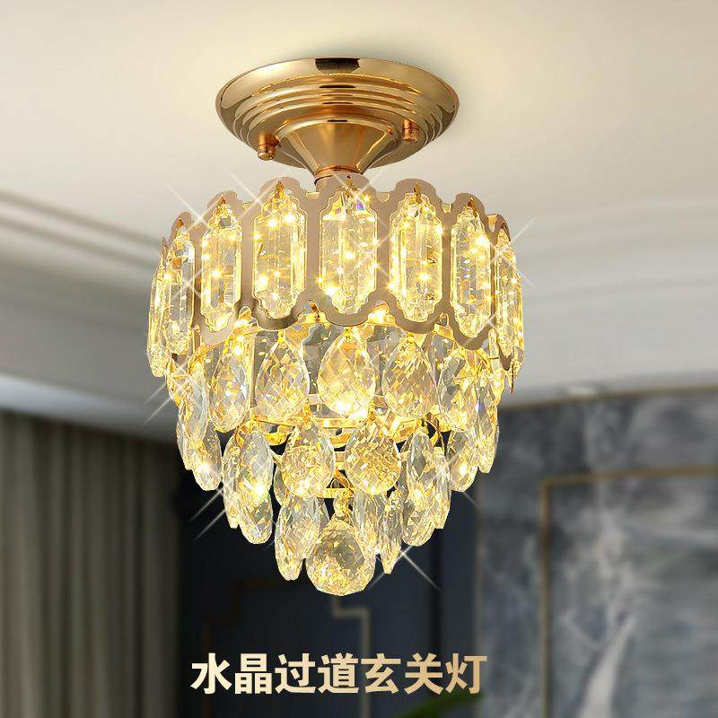 跨境欧式轻奢水晶现代简约吸顶灯玄关门厅过道走廊阳台衣帽间灯具,电子元器件市场,集成电路（IC）,淘宝优惠券,粉丝福利购,淘宝优惠卷