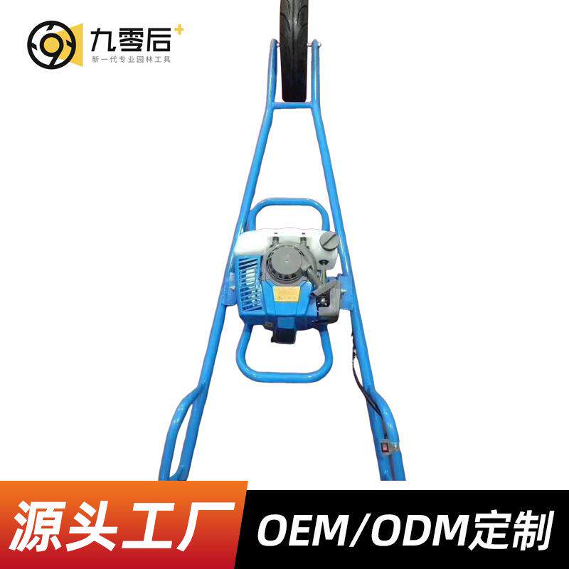 果园打桩机橡胶搬运手推车 拉货独轮地钻运输车地钻钻头源头工厂