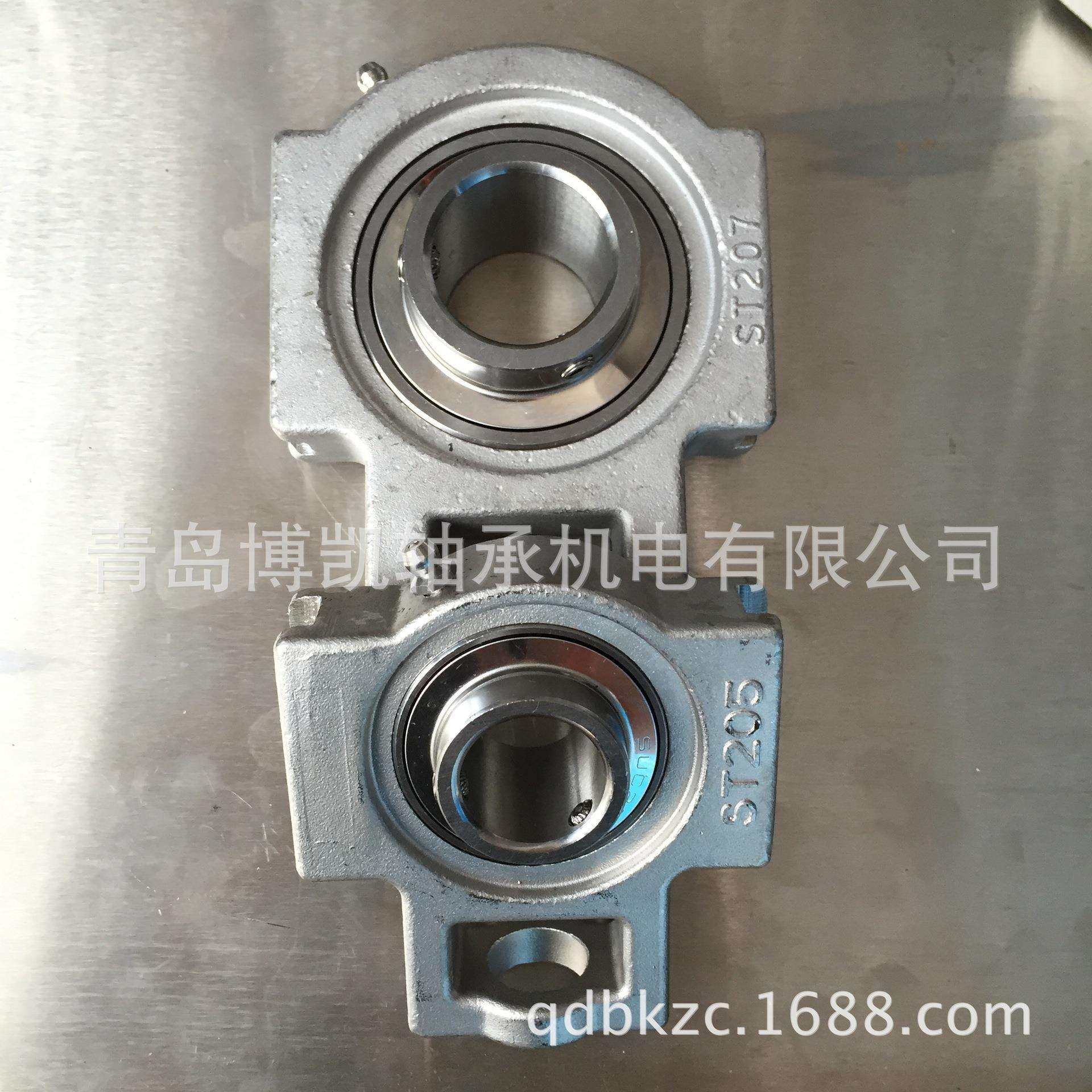 不锈钢外球面带座轴承SSUCT205内径25mmT型滑道轴承