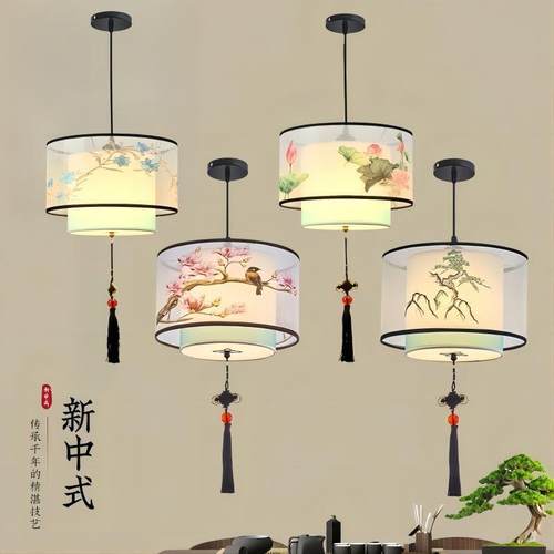 新中式吊灯茶室卧室客厅餐厅走廊过道玄关书房古典中国风古风吊灯