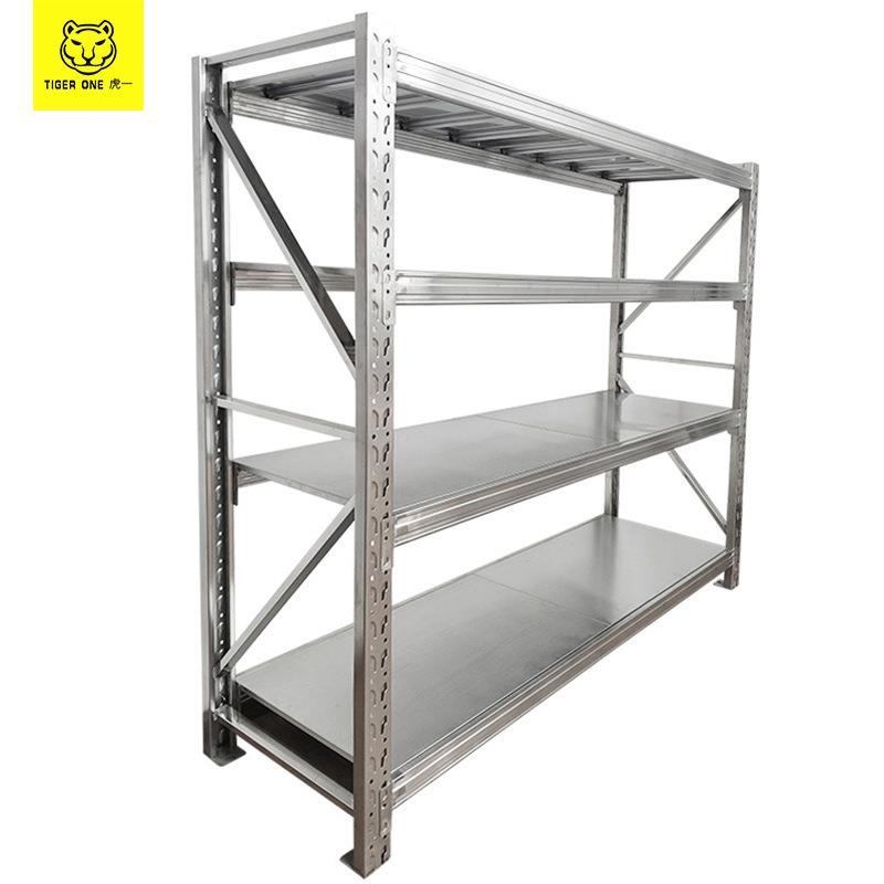 虎一办公家具不锈钢货架实验室仓库货架冷库地下室仓储物间置物架