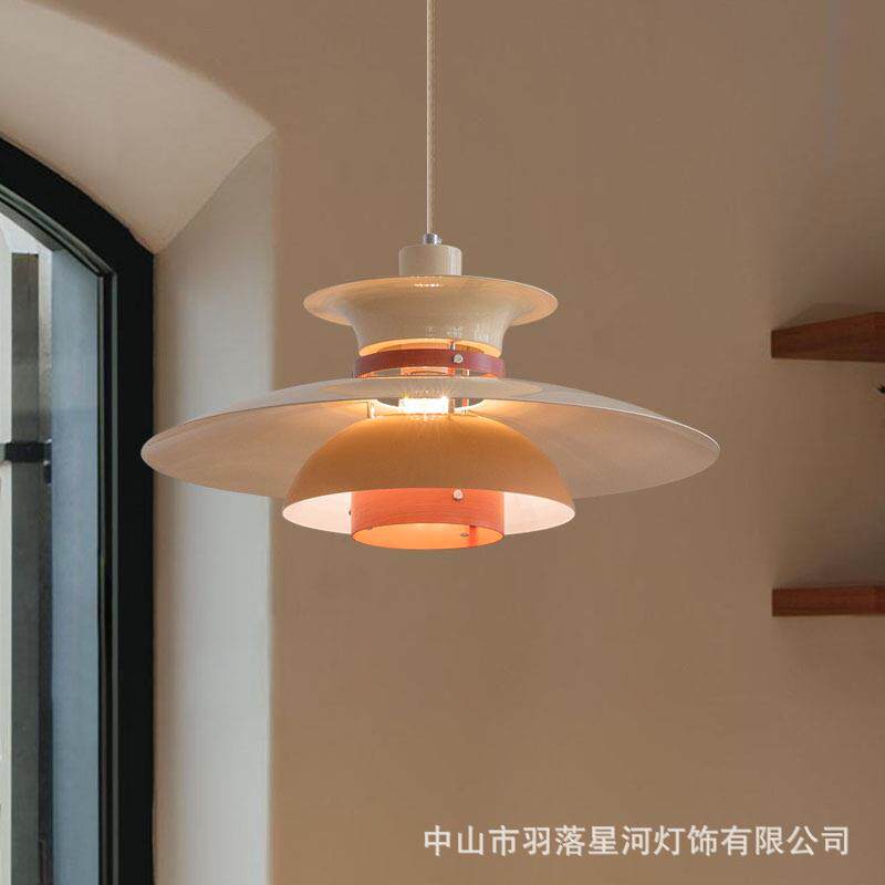 餐厅吊灯 北欧PH5小户型日式复古设计师网红奶油风创意简约飞碟灯