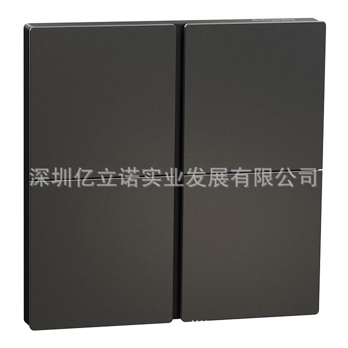 智能照明开关面板C2E616202_MB_C1境悦系列4键黑色金属智能面板