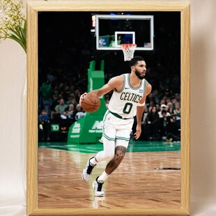 NBA球星凯尔特人队塔图姆玻璃面板相框摆台摆件装饰画创意相片
