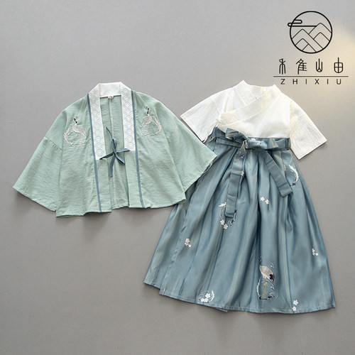 女童汉服夏秋男童古装表演服套装中国风童装女宝宝儿童超仙演出服