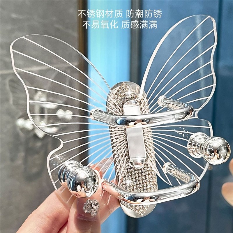 亚克力梳子置物架钩子免打孔卫生间发圈发饰收纳浴室头绳皮筋挂钩