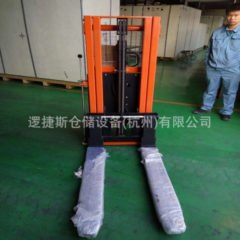 半电动堆高车1吨液压升降机装卸铲车托盘搬运车叉车堆垛机