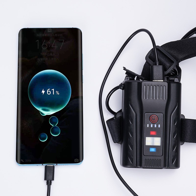 P70户外大功率led强光远射头戴式头灯伸缩调焦充电家用露营矿灯